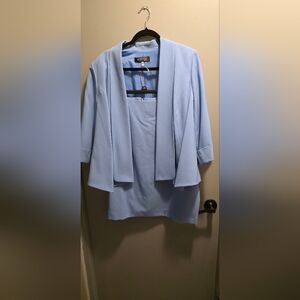 Kasper Might Blue Two-Piece skirt Suit Set